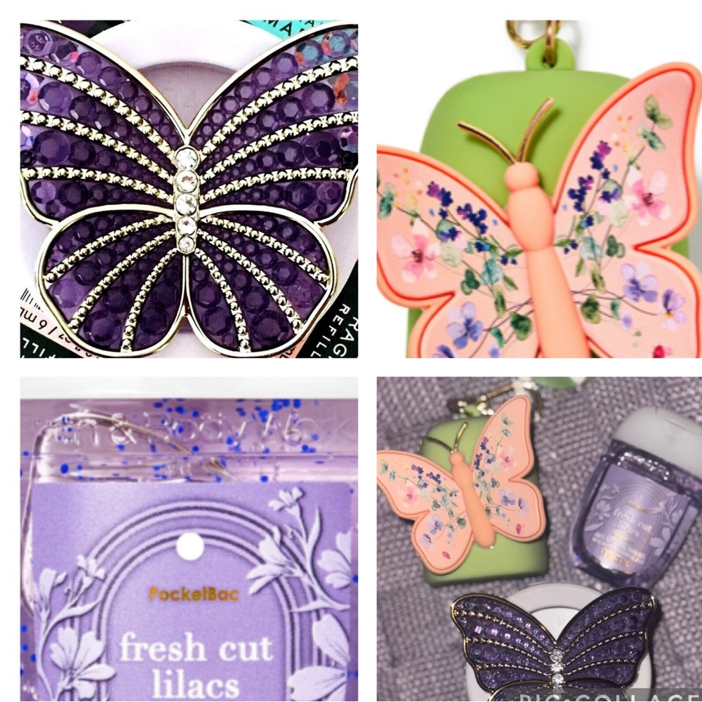 🆕 B&BW Butterfly Bundle Pocketbac holder, car clip, & Bonus Sanitizer